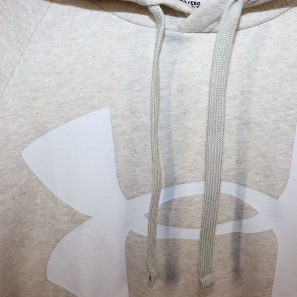 Under Armour Hoodie Size XXLT Khaki Hooded Sweatshirt Logo Kangaroo Pocket - Picture 3 of 6